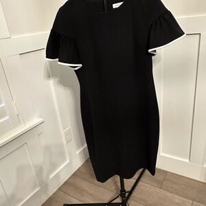 Calvin Klein Black Dress with White Accents